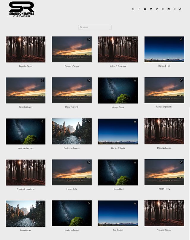 Shannon Rawls portfolio website built on the Color template