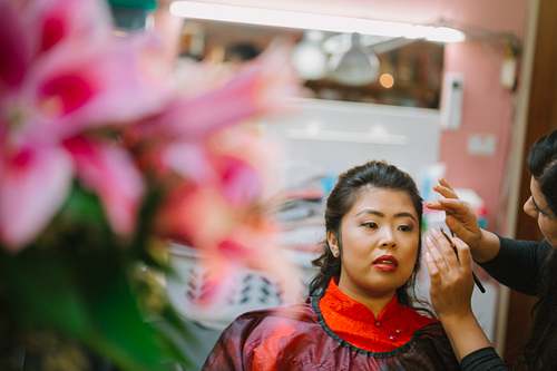 Bride Getting Ready
