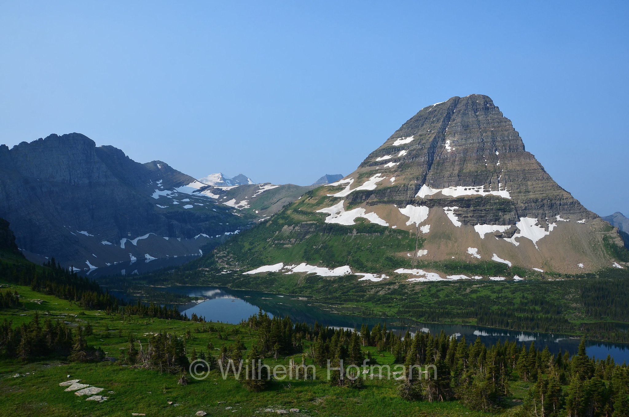 Hidden Lake, Bearhat Mountain, Glacier National Park, Glacier-Nationalpark, parco nazionale dei ghiacciai, Montana, USA