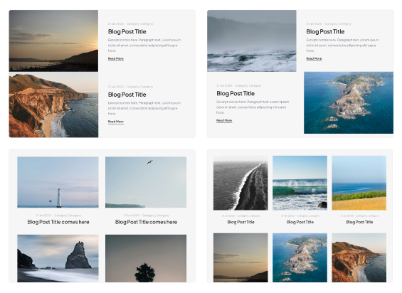 Layouts for listings