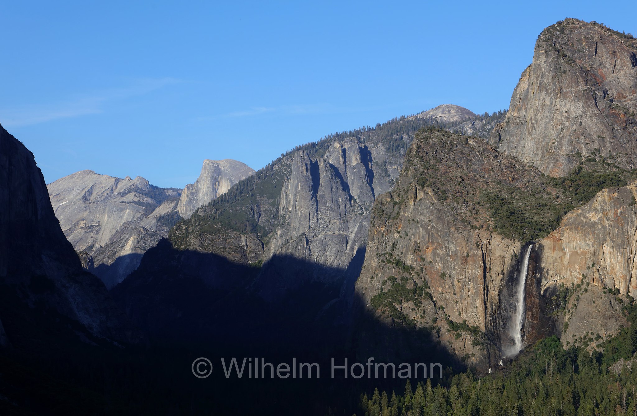Tunnel Viewpoint, Bridalveil Falls, Yosemite Valley, Yosemite National Park, Yosemite-Nationalpark, Parco nazionale di Yosemite, Kalifornien, California, USA