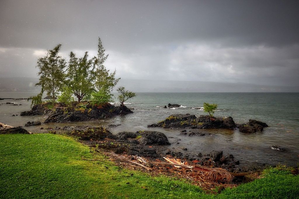 Tiny Islands on Hilo Bay - Hawaii