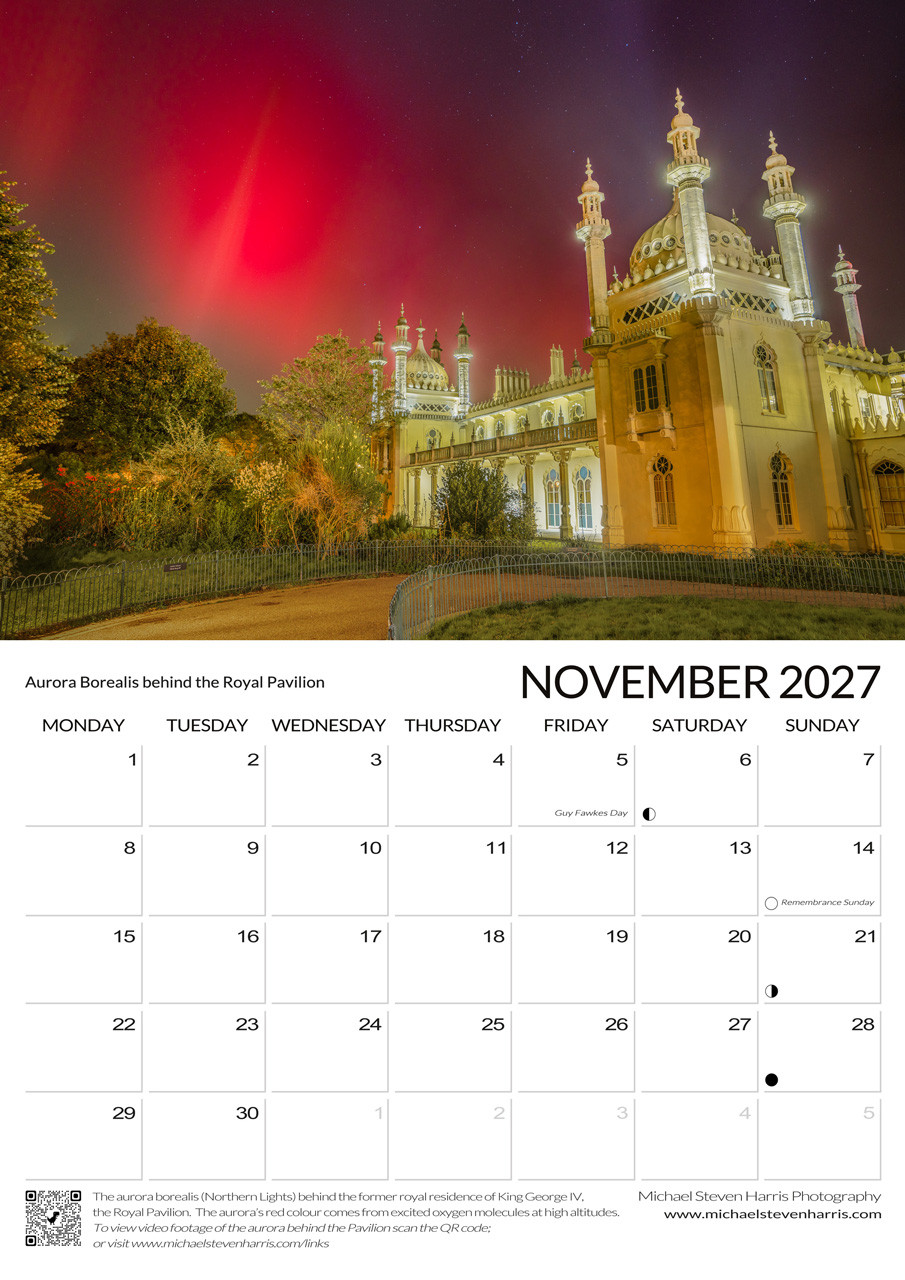 Brighton Calendar 2027 November
