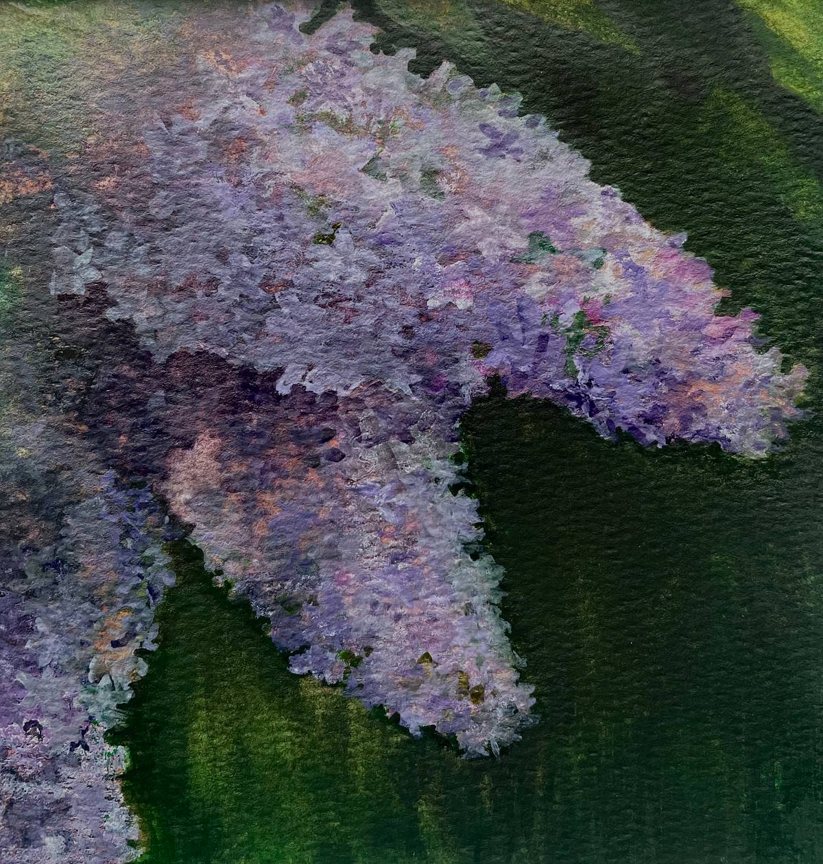 mini floral art, moody lilacs art, moody lilacs painting, lilacs painting, lilacs art, lilac mini painting, lilac mini art, moody floral art, moody floral painting, lilac flower art, lilac flower painting, lilac art, lilac dark green painting, lilac dark green flower painting, lilac green florals