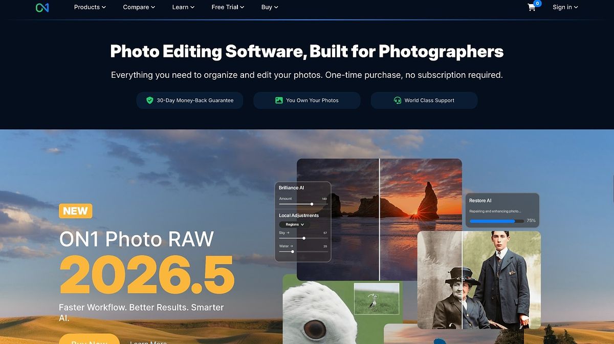 ON1 Photo RAW homepage