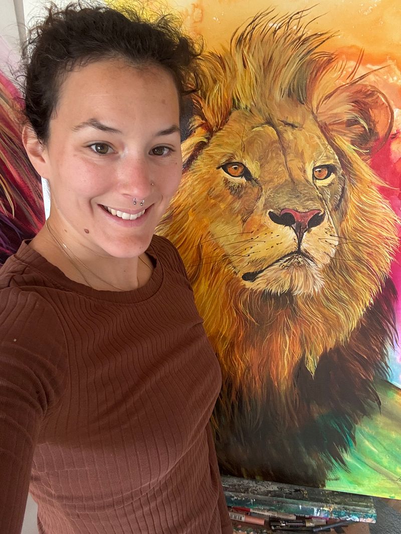 Leo colour fusion - This painting is exhibit in France