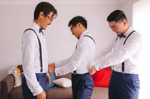 Groom Getting Ready