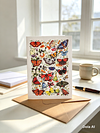 Butterfly Garden | Botanical Illustration | Art Card | with Envelope