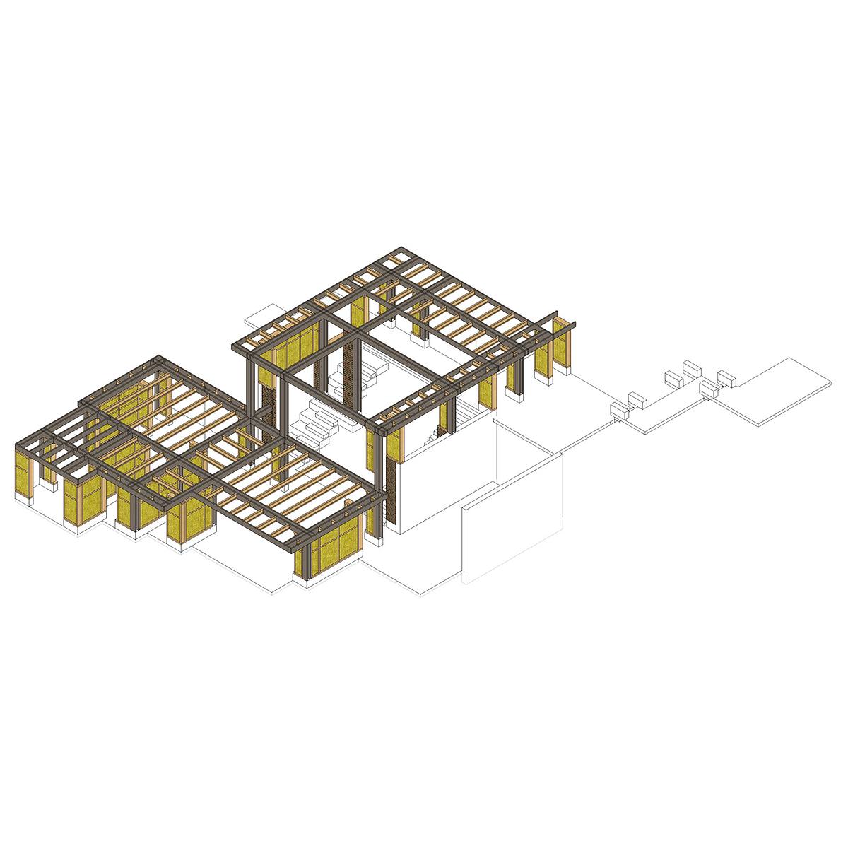 esquema muros de paja sistema constructivo vivienda sostenible arquitectura ecol&oacute;gica