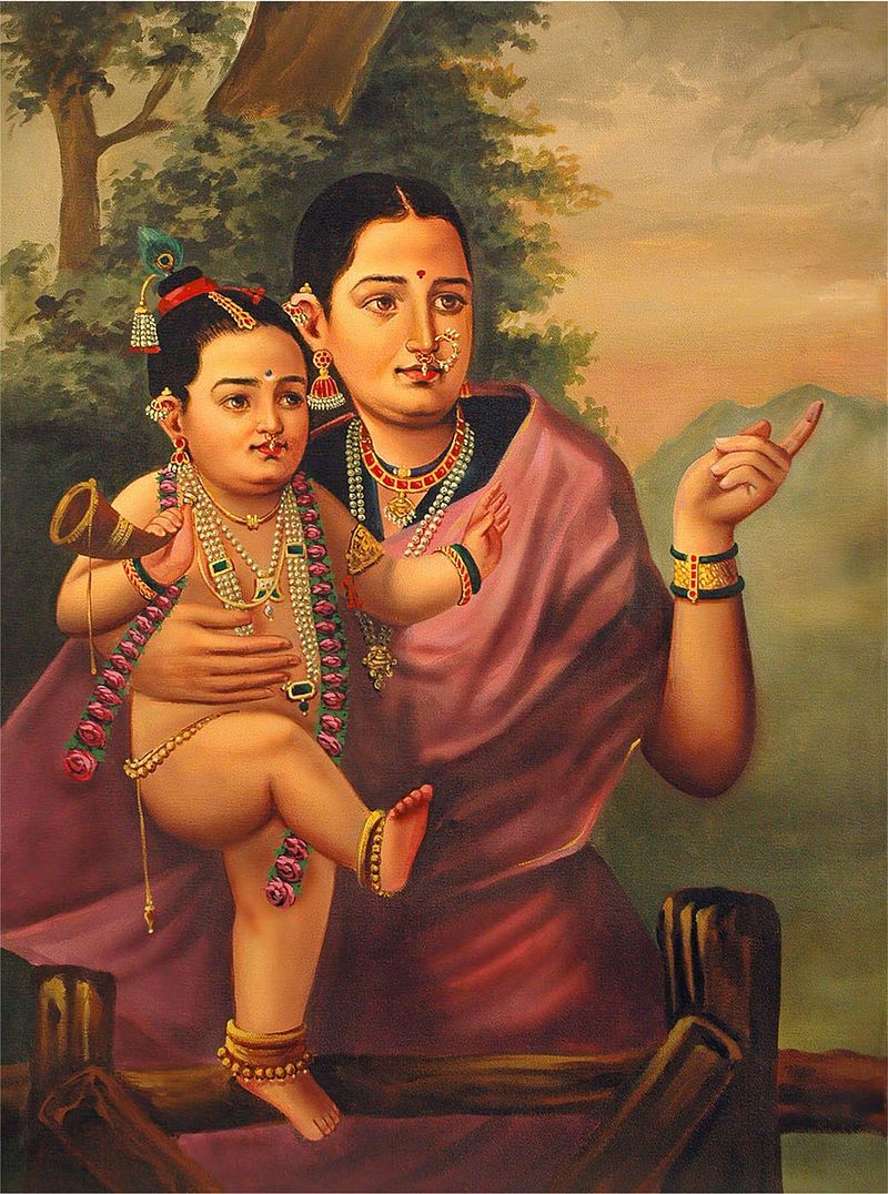 Littile Krishna & Yasoda-Raja Ravi Verma
