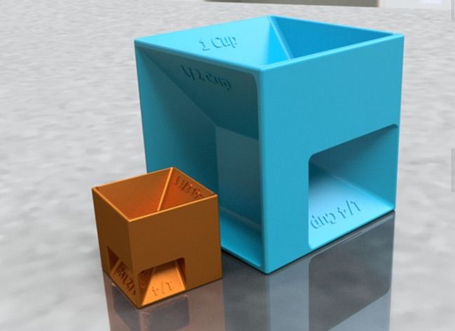 Cubo de medição Impressão 3D