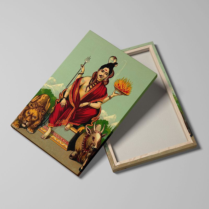 Ardhanarishvara – The Divine Union of Shiva and Shakti by Raja Ravi Verma