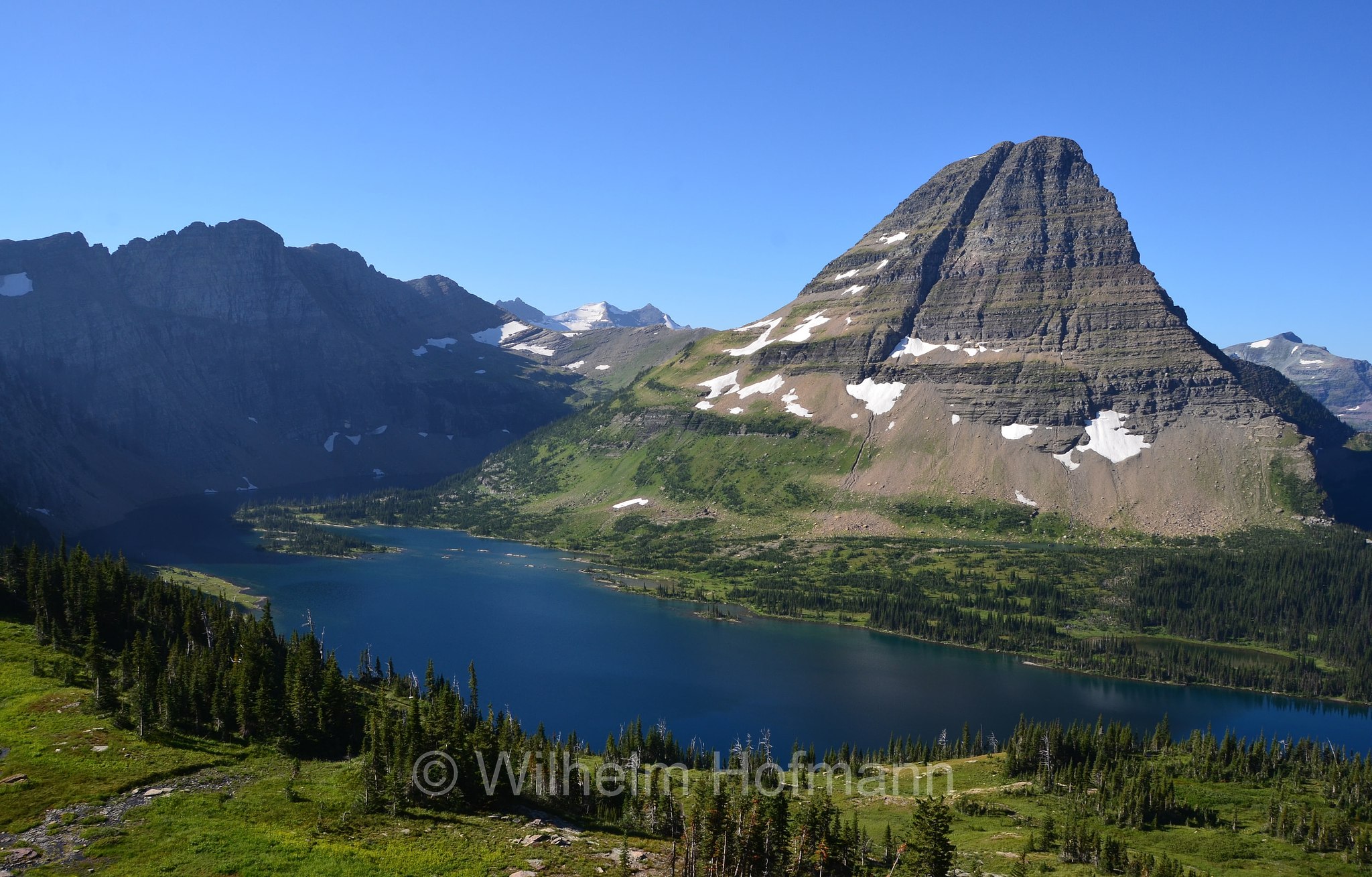 Hidden Lake, Bearhat Mountain, Glacier National Park, Glacier-Nationalpark, parco nazionale dei ghiacciai, Montana, USA