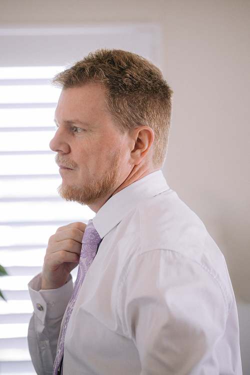 Groom Getting Ready