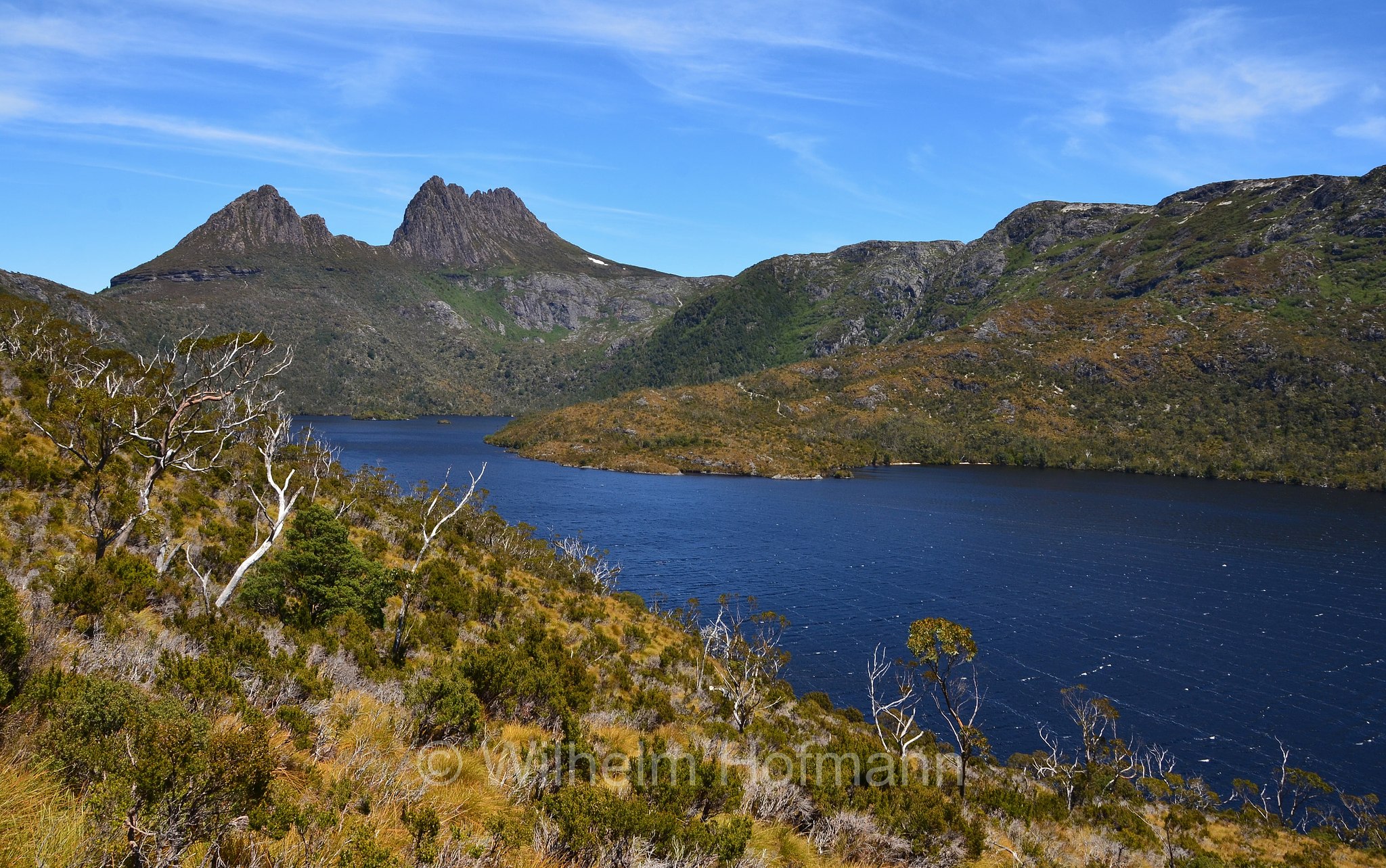 Cradle Mountain, Little Horn, Dove Lake, Glacier Rock, Cradle Mountain National Park, Cradle Mountain-Lake St Clair National Park, Cradle-Mountain-Lake-St.-Clair-Nationalpark, Parco nazionale del monte Cradle-lago St Clair, Tasmania, Tasmanien, Australia, Australien