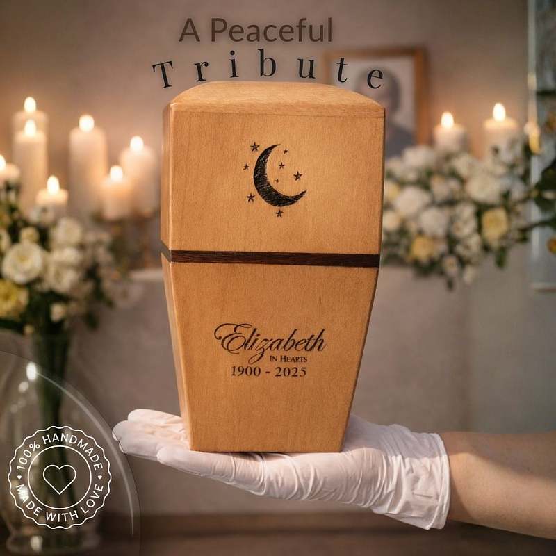 Unique Wood Cremation Urn Box