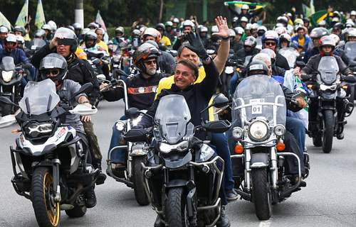Bolsonaro Leads Final Motorcade One Day Before Elections