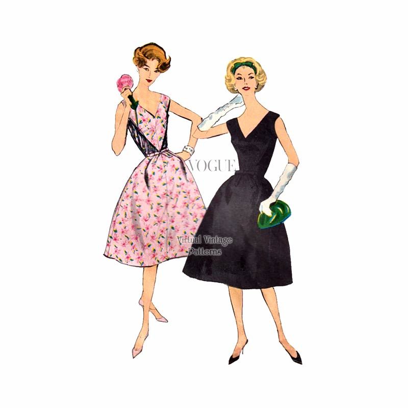 1950s cocktail dress pattern The Bernadette Dress - 1950s Evening Dress