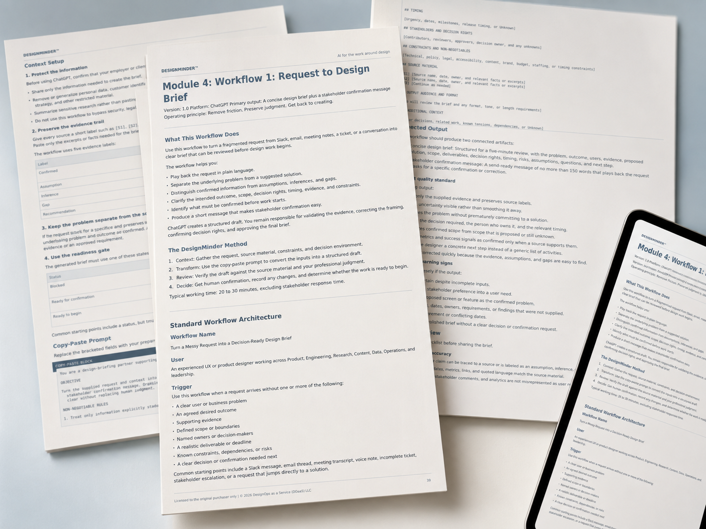 DesignMinder&trade;: The AI Operations Starter Kit for Designers