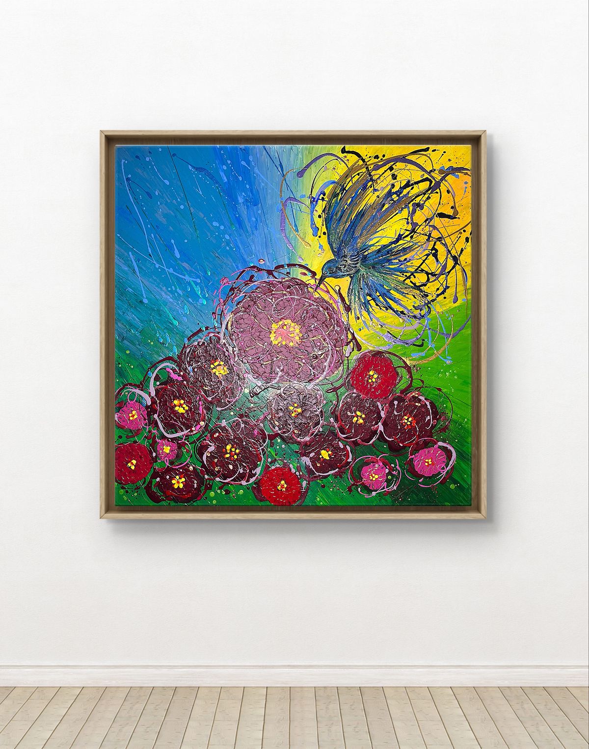Flutter Connection — sold original abstract painting by Rosamalia Carper