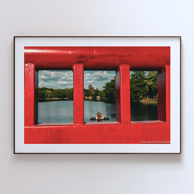 THE ONE - LINES & SHAPES -  "Framed in Red" - LIMITED EDITION 5 of 5