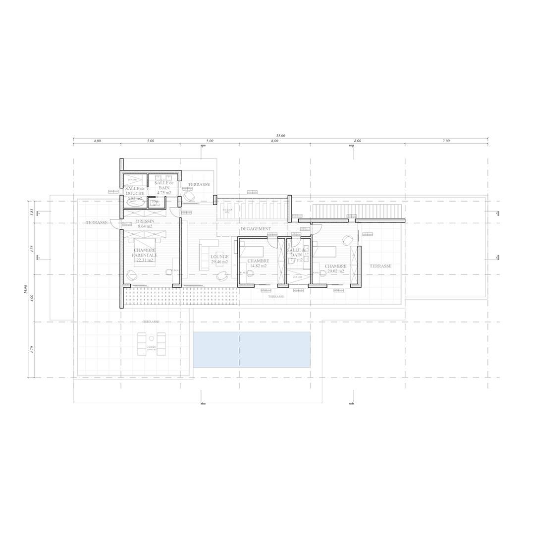 planta arquitectura casa lujo lago suiza vivienda contemporanea