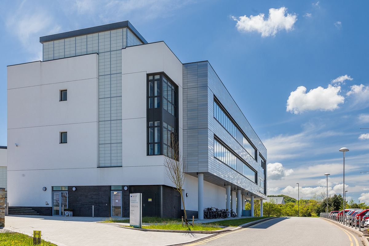 xterior view of Environment and Sustainability Institute in Cornwall, a BREEAM Outstanding sustainable building.