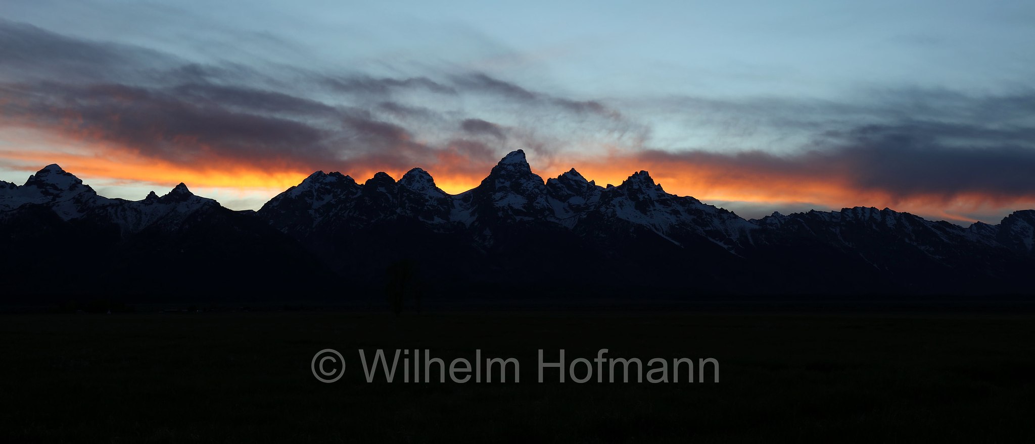 Teton Range, Sunset, Grand Teton National Park, Grand-Teton-Nationalpark, parco nazionale del Grand Teton, Wyoming, USA