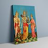 Divine Assembly: Rama, Sita, Lakshmana, and Hanuman by Raja Ravi Verma