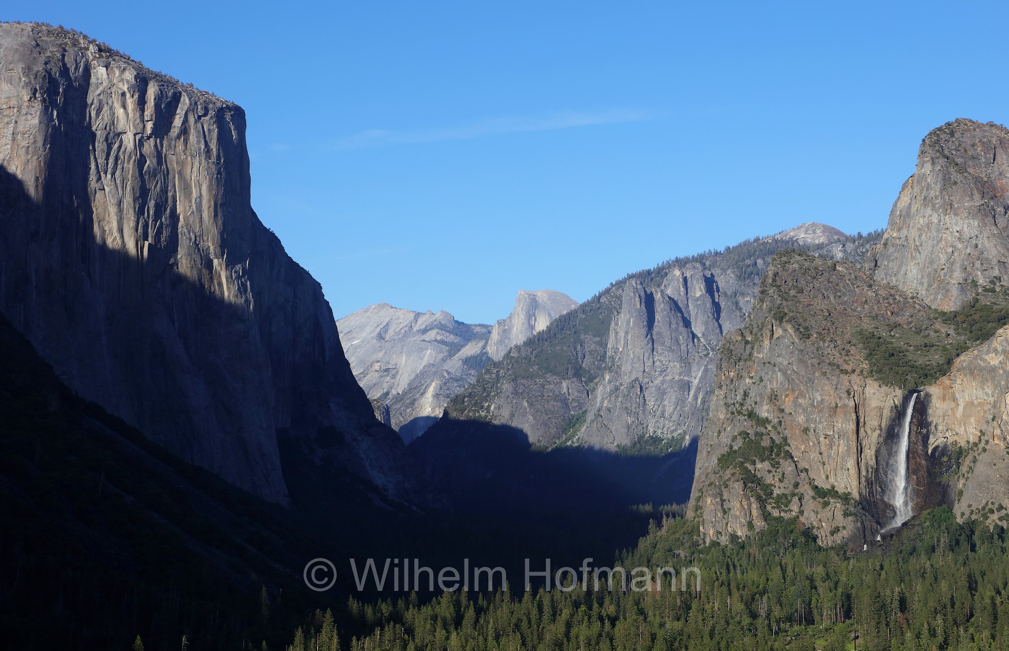 Tunnel Viewpoint, Bridalveil Falls, Yosemite Valley, Yosemite National Park, Yosemite-Nationalpark, Parco nazionale di Yosemite, Kalifornien, California, USA