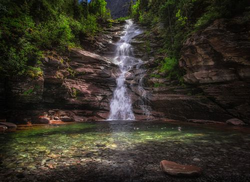 Waterfall, stream, river, creek, flowing water, Colorado, long exposure, nature, landscape, travel, hiking, adventure, escape, light, rocks, forest, Telluride, bridal, veil, falls, Rocky Mountains, canyon, shadow,