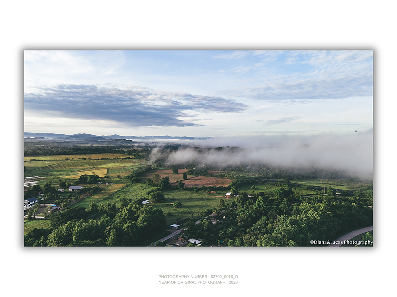 THE ONE - AERIAL PRINTS - "Village Morning" - LIMITED EDITION 5 of 5