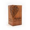 Heart Shape Tree of Life Wood Cremation Urn Box