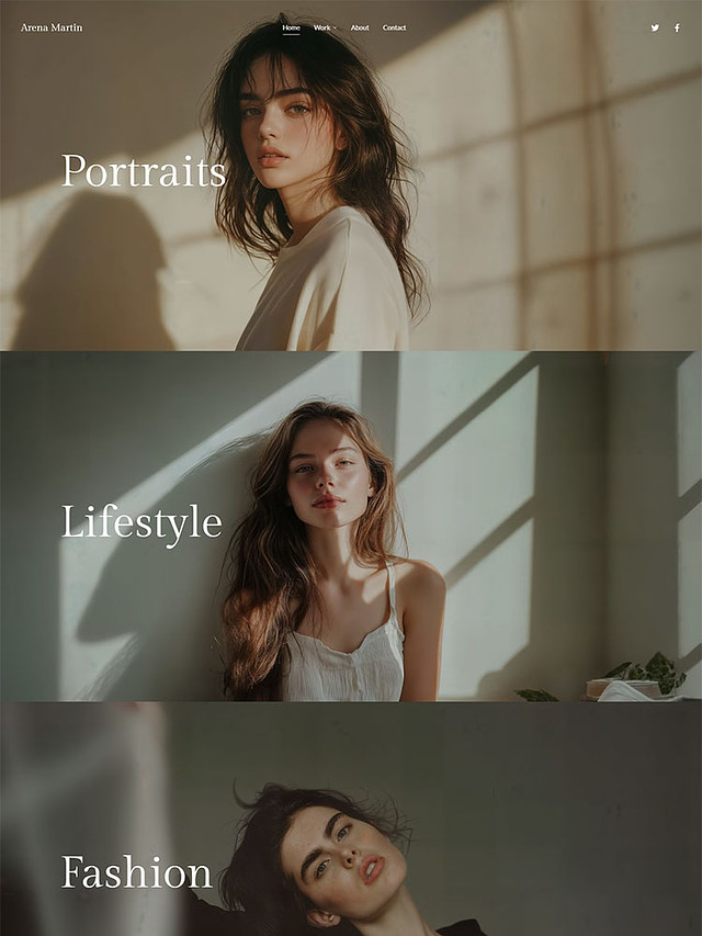 Wallflower - Pixpa Photography Portfolio Website Template