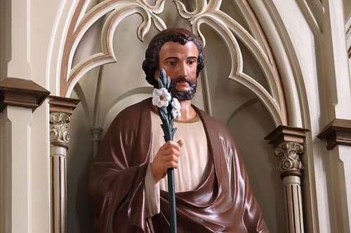 Restored Statue of Saint Joseph for Holy Trinity Catholic Church in Somerset, Ohio