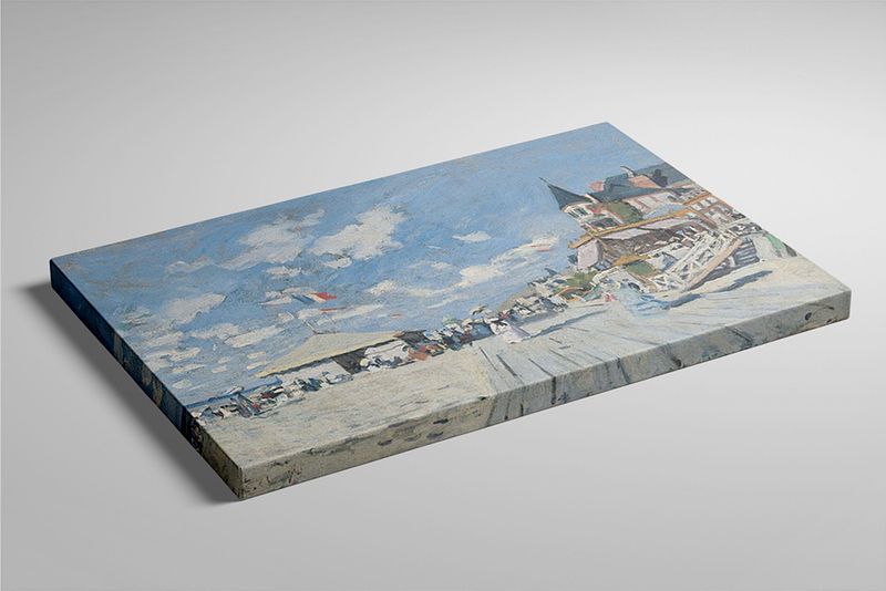 The Boardwalk on the Beach at Trouville – A French Scene Through Monet’s Magical Brush by Claude Mon