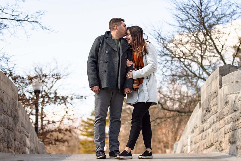 Verona Park Bridge | Verona New Jersey Winter Proposal | Elizabeth & Timothy