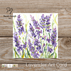 Lavender | Floral Art Card | Watercolour Original Illustration | with Envelope | Wildflowers