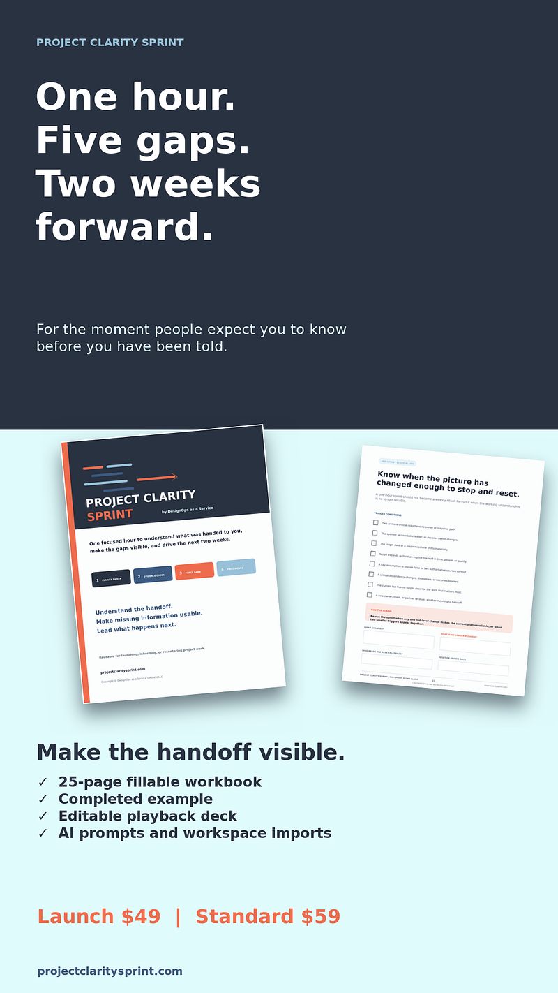 Project Clarity Sprint: One-Hour Project Handoff and Alignment Kit