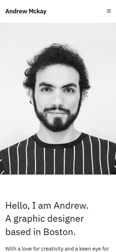 Designer portfolio website template