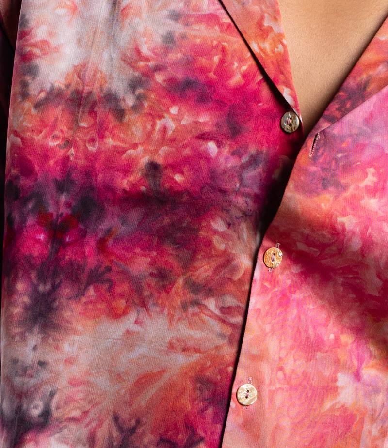 Cuban Collar Shirt - Rosé Hour