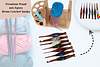 Handcrafted wooden yarn holder and crochet organizer