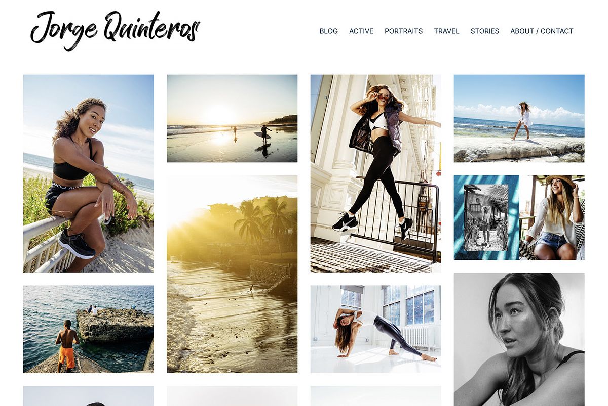 Photography portfolio website built on Pixpa 