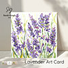 Lavender | Floral Art Card | Watercolour Original Illustration | with Envelope | Wildflowers