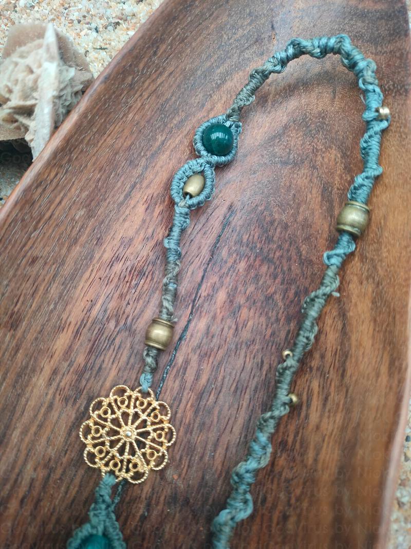 Macrame bird skull removable hair jewelry