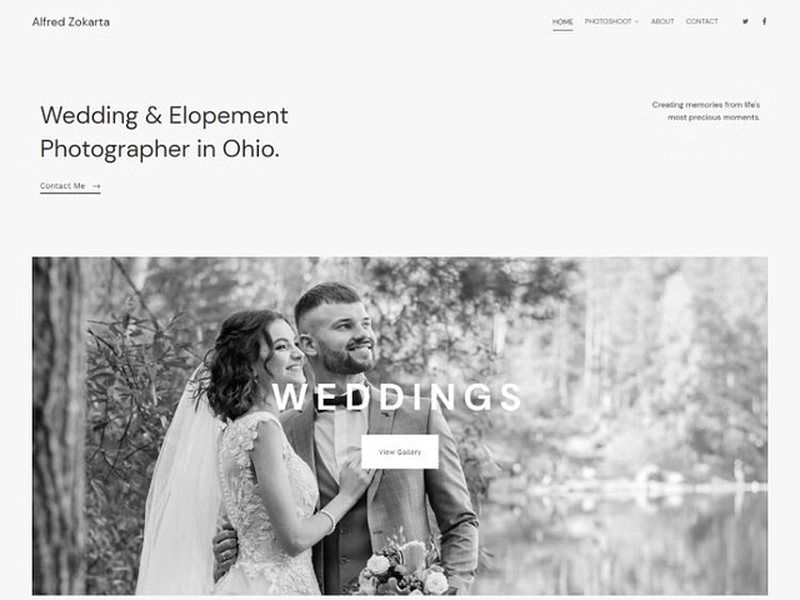Wedding portfolio website