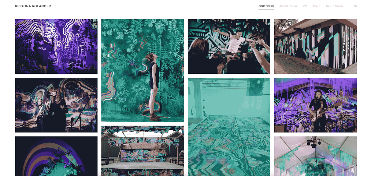 Kristina Rolander installation artist portfolio website