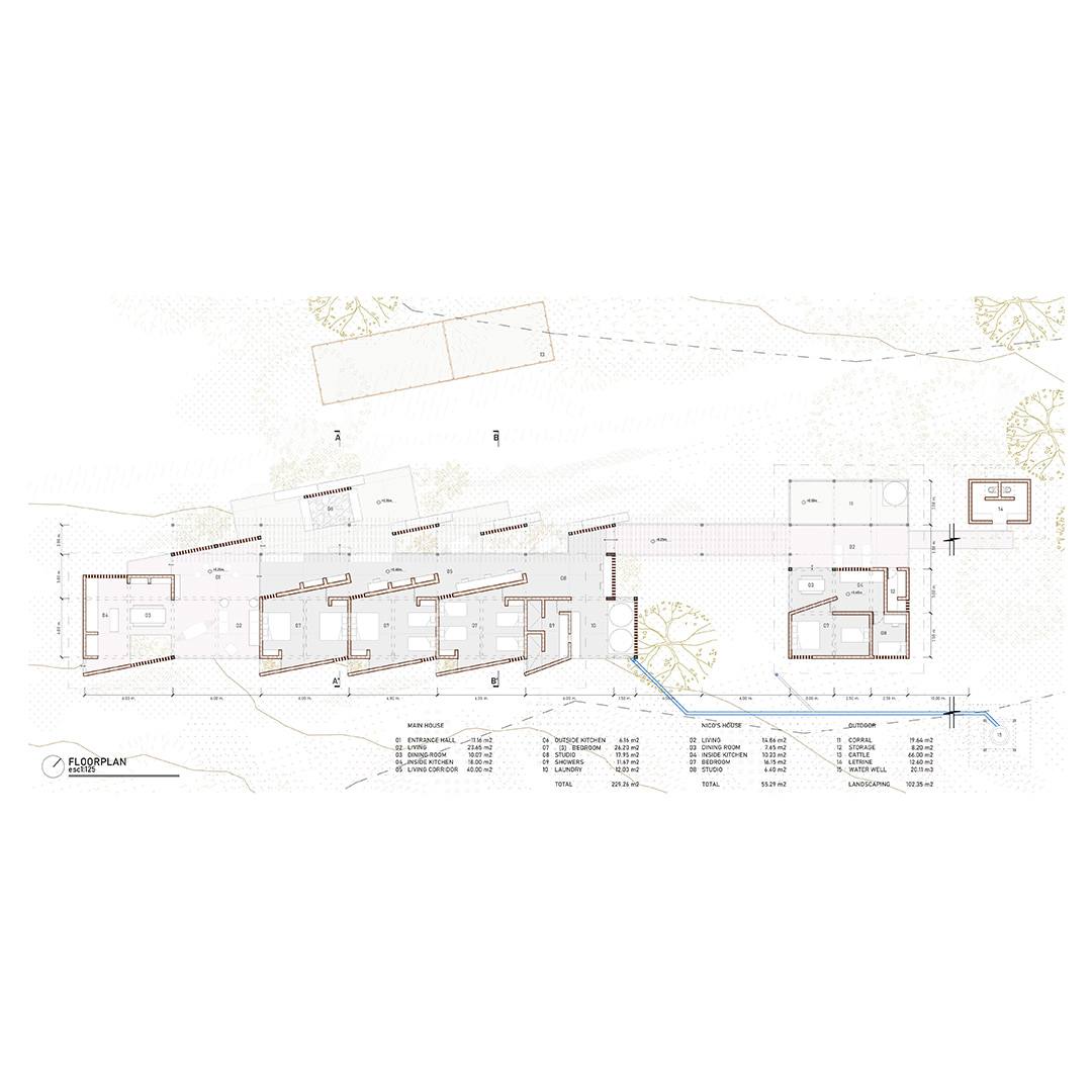 planta arquitect&oacute;nica vivienda sostenible en Tanzania dise&ntilde;o residencial