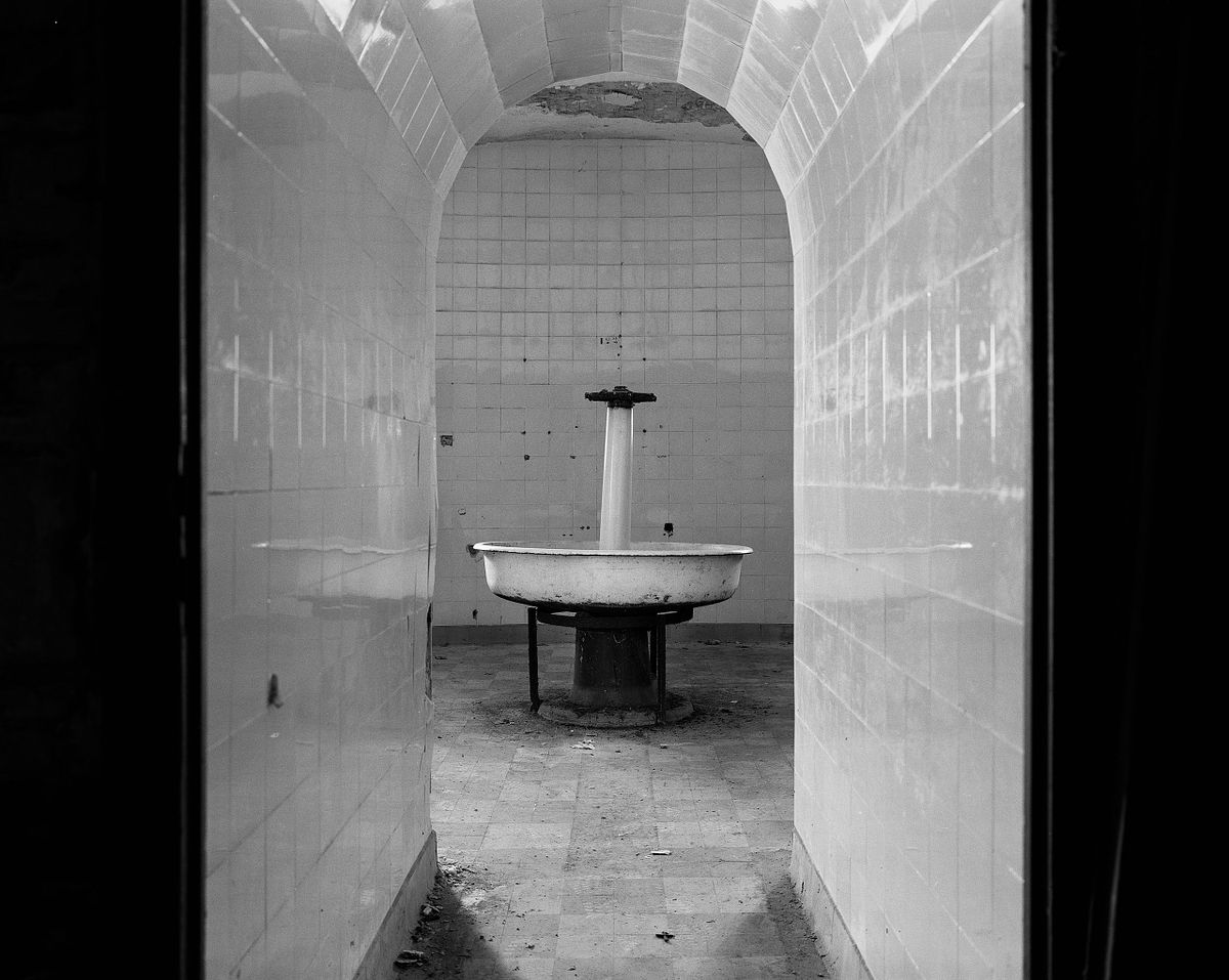 Leftover bathroom facilities at Fort V