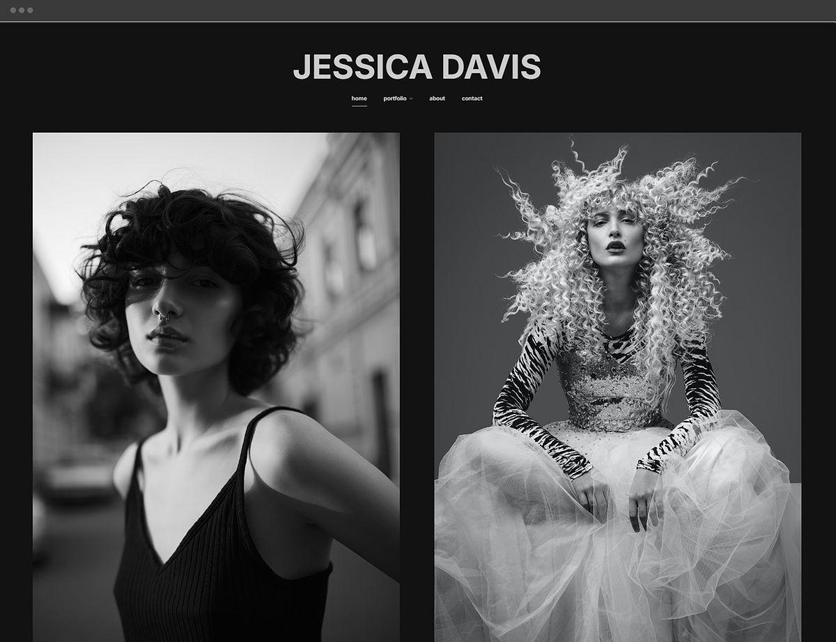 Model portfolio website template